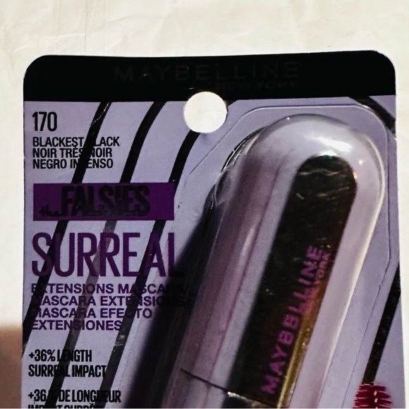 New MAYBELLINE Falsies Surreal Mascara 170 Blackest Black Extensions Mascara - Picture 3 of 3